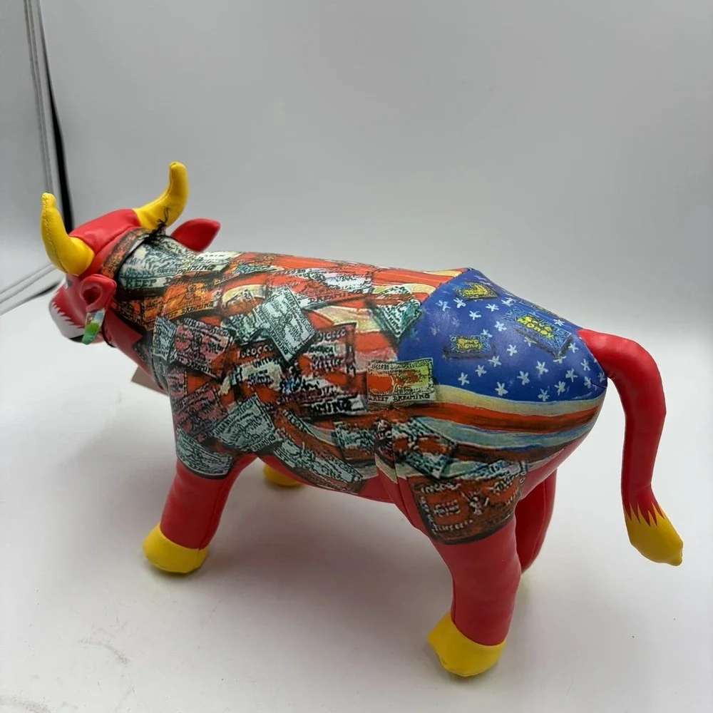 2002 Cow‎ Parade Plush Laughing Cow USA Kows For Kids Parade Special Event HTF